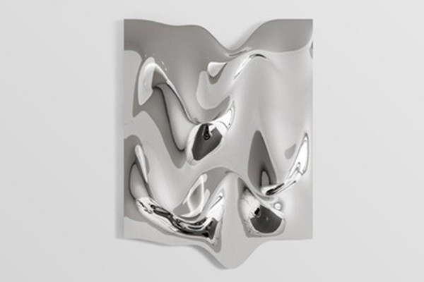 Custom Abstract Mirror Polished Stainless Steel Wall Sculpture – Fluid Wave Design